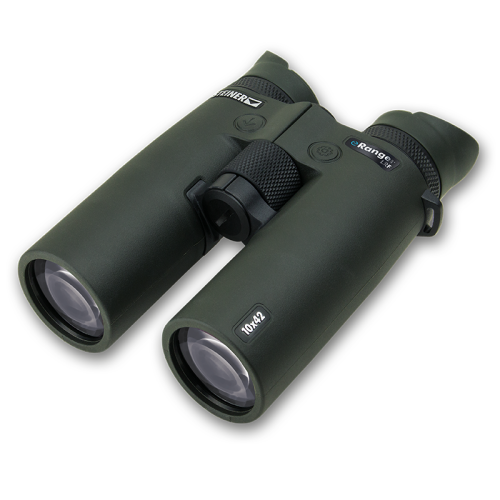 Lornetka z dalmierzem Steiner eRANGER LRF 10x42 - widok z przodu pod kątem