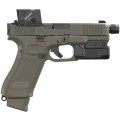 Pistolet Glock 45 Hunter Edition GTL II – widok z boku z kolimatorem Aimpoint i latarką