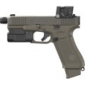 Pistolet Glock 45 Hunter Edition GTL II – widok z boku z kolimatorem i latarką
