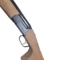 Strzelba PERAZZI High Tech Black kal. 12/76 - zbliżenie na komorę zamkową i kolbę, zdjęcie rzeczywistego egzemplarza