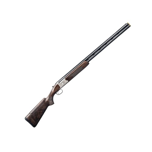 Strzelba Browning B525 Sporter Autumn Silver Adjustable – widok z boku, drewniana kolba, akcja silver