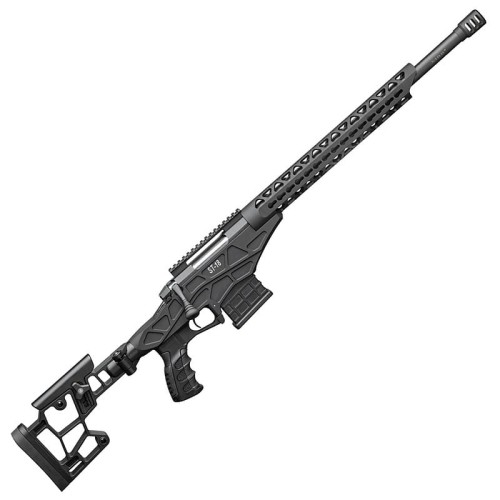 Karabin Sabatti ST-18 kal. .308 Win. - widok z boku na całą broń, kolba szkieletowa z magazynkiem pudełkowym