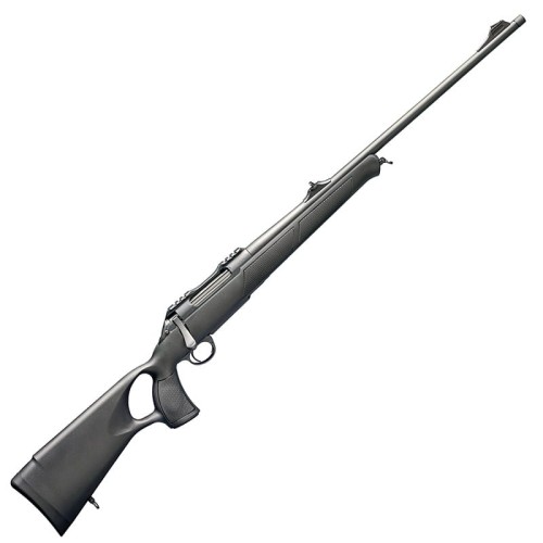 Sztucer Sabatti Saphire Thumbhole - widok z boku na całą broń, kolba czarna syntetyczna typu thumbhole