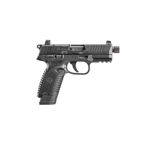 Pistolet FN 502 Tactical Black – zbliżenie z lewej strony