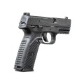 Pistolet FN 509 MS Blk/Blk – widok pod kątem od tyłu