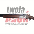Kniejówka Merkel Suhl kal. 7x65R, 12/70 - zbliżenie na komorę zamkową z grawerunkiem, widok z prawej strony