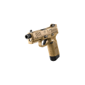 Pistolet FN 545 Tactical BI NMS FDE/FDE – zbliżenie na wylot lufy pod kątem