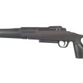 Sztucer Mauser 25 osada karbonowa FBT - zbliżenie na komorę zamkową, kolbę pistoletową i spust
