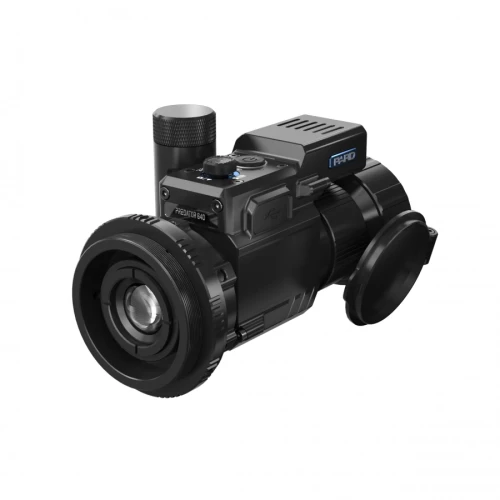 Nasadka termowizyjna odprzodowa z dalmierzem PARD Predator 640 45 mm LRF widok od przodu na prawy bok