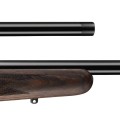 Sztucer Mauser M18 Pure - zbliżenie na wylot lufy oraz łoże z karbowaniem