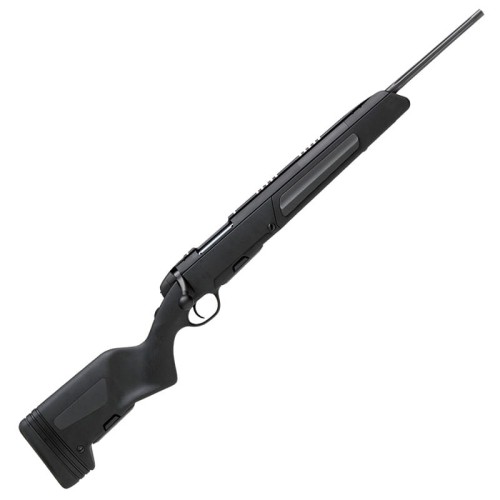 Karabinek Steyr Arms Scout MK2 - widok z prawej strony, czarna kolba taktyczna