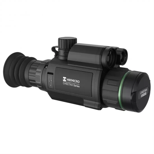 Cyfrowy celownik noktowizyjny HIKMICRO Cheetah LRF 940 nm z osłoną obiektywu i modułem dalmierza laserowego