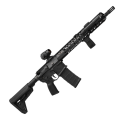 Karabinek Sig Sauer M400 Sentry 16" - widok pod kątem, wyposażony w kolimator