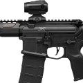 Karabinek Sig Sauer M400 Sentry 16" - zbliżenie na oznaczenia M400 SD1 i kolimator Romeo5