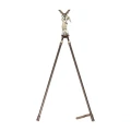 Dwójnóg Primos Trigger Stick Gen III™ 24-62" - widok z przodu, rozstawione nogi z paskiem
