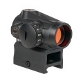 Kolimator Sig Sauer Romeo-MSR Gen.II 1x20 mm Green Dot SORMSR102 - widok pod kątem z przodu, soczewka i pokrętło regulacji jasności