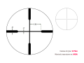 Schemat siatki celowniczej V-PLEX lunety Vortex Crossfire II 2-7x32 Scout