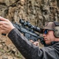 Luneta celownicza Vortex Strike Eagle 1-8x24 FFP 30 mm EBR-8 zamontowana na karabinie