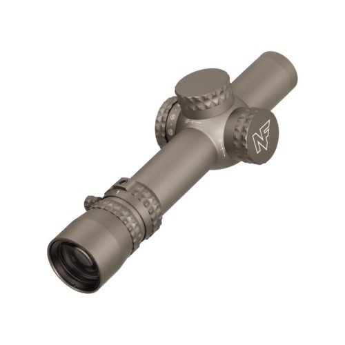 Luneta celownicza Nightforce NX8 1-8x24 F1 Capped Dark Earth FC-DMX - widok z przodu pod kątem