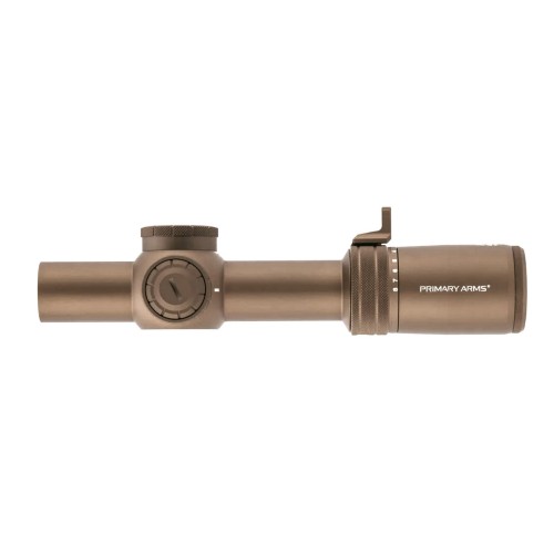 Luneta celownicza Primary Arms Compact PLx-1-8x24 mm FFP iR ACSS Griffin M8 MIL FDE - zbliżenie na wieżyczki regulacji