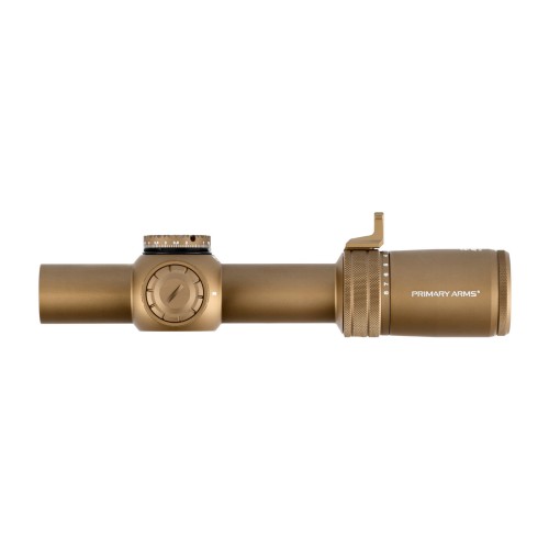 Luneta celownicza Primary Arms Compact PLx-1-8x24 mm FFP iR ACSS Nova Reticle FDE - zbliżenie na wieżyczki regulacji