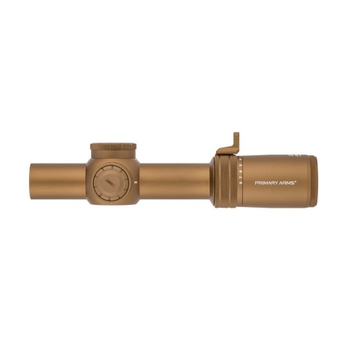 Luneta celownicza Primary Arms Compact PLx-1-8x24 mm FFP iR ACSS Raptor M8 Yard 5.56 /.308 FDE - zbliżenie na wieżyczki regulacji