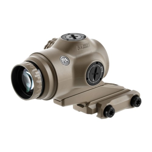 Celownik pryzmatyczny Primary Arms SLx 3x Micro Prism iR Red ACSS Raptor 7.62/300BO Yard FDE - widok z przodu pod kątem