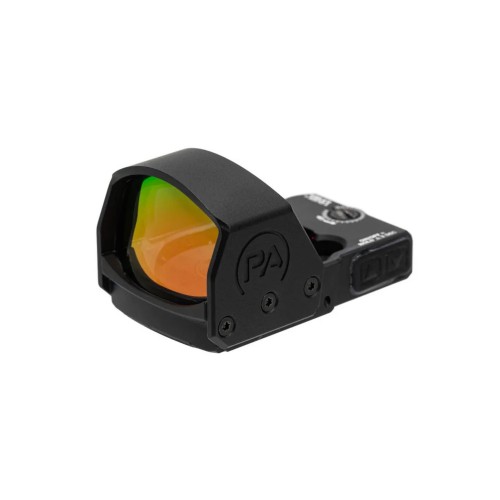 Kolimator Primary Arms GLx Mini Reflex 3 MOA - widok z lewej, od przodu