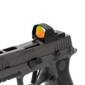 Kolimator Primary Arms GLx Mini Reflex 3 MOA - zamontowany na pistolecie, widok z lewej