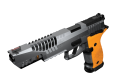 Pistolet sportowy Steyr ATc 6" Rock 9x19 - wizualizacja 3D, widok od przodu pod kątem