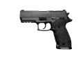 Pistolet Steyr ATD Compact Comp - widok z prawej strony, zbliżenie na szynę Picatinny i chwyt