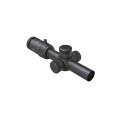 Luneta Meopta MeoPro Optika6 1-6x24 SFP RD pod kątem na białym tle.
