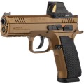 Pistolet CZ Shadow 2 Compact Burnt Bronze z Holosun 508T – widok z góry