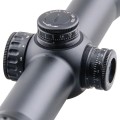 Luneta Vector Optics Continental x6 1.5-9x42 SFP Hunting - zbliżenie na pokrętło elewacji od góry, skala regulacji widoczna, pokrętła azymutu i paralaksy z boków
