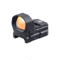Kolimator Vector Optics Frenzy-X 1x20x28 - widok z przodu pod kątem, pomarańczowy obiektyw, napis Vector Optics, szyna Picatinny
