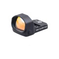 Kolimator Vector Optics Frenzy-X 1x20x28 - widok z przodu pod kątem, pomarańczowy obiektyw, mocowanie pistoletowe