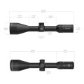 Luneta Vector Optics Grizzly Pro 3-12x56i Fiber - schemat wymiarów lunety