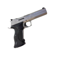 Pistolet Sig Sauer P210 Target Silver - widok z lewej strony pod kątem