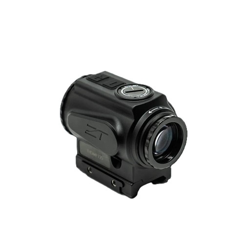 Celownik pryzmatyczny ZeroTech THRIVE HD MICRO PRISM 3 MOA przedstawiony pod kątem na białym tle