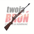 Sztucer Haenel Jäger 10 kal. 8x57 IS – widok ogólny z prawej strony, broń ułożona po przekątnej