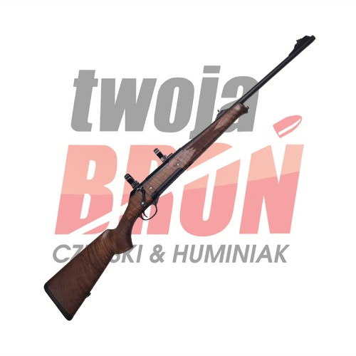 Sztucer Haenel Jäger 10 kal. 8x57 IS – widok ogólny z prawej strony, broń ułożona po przekątnej