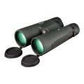 Lornetka Vortex Triumph HD 12x50 widok ukośny na okulary z otwartymi zatyczkami