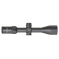 Luneta Meopta MeoHunter R5 3-15x50 SFP RD BDC 3 czarna luneta celownicza z niebieskim paskiem, widok z góry.