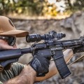 Luneta celownicza Vortex Strike Eagle 1-10x24 FFP 30 mm AO EBR-8 BDC MOA/MRAD zamontowana na broń