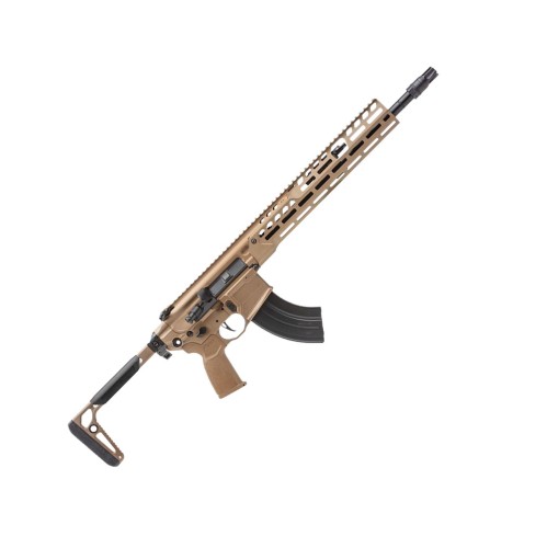 Karabinek Sig Sauer MCX Spear LT 16" - widok z prawej strony, kolba złożona