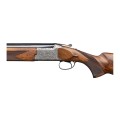 Strzelba Browning B525 Exquisite – widok boczny akcji, drewniane łoże z rzeźbieniami