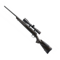 Sztucer Browning X-Bolt Composite SF Brown – ujęcie z boku pod kątem, karabin z lunetą i kolbą