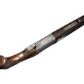 Bok Browning B825 Game Prestige - widok od dołu z kolbą i zamkiem
