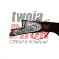 Ekspres górski Szymkowiak, kal. 243 Win.30R Blaser widok na grawerunek po  prawej stronie