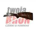 Ekspres górski Szymkowiak, kal. 243 Win.30R Blaser widok na drewnianą kolbę z lewej strony